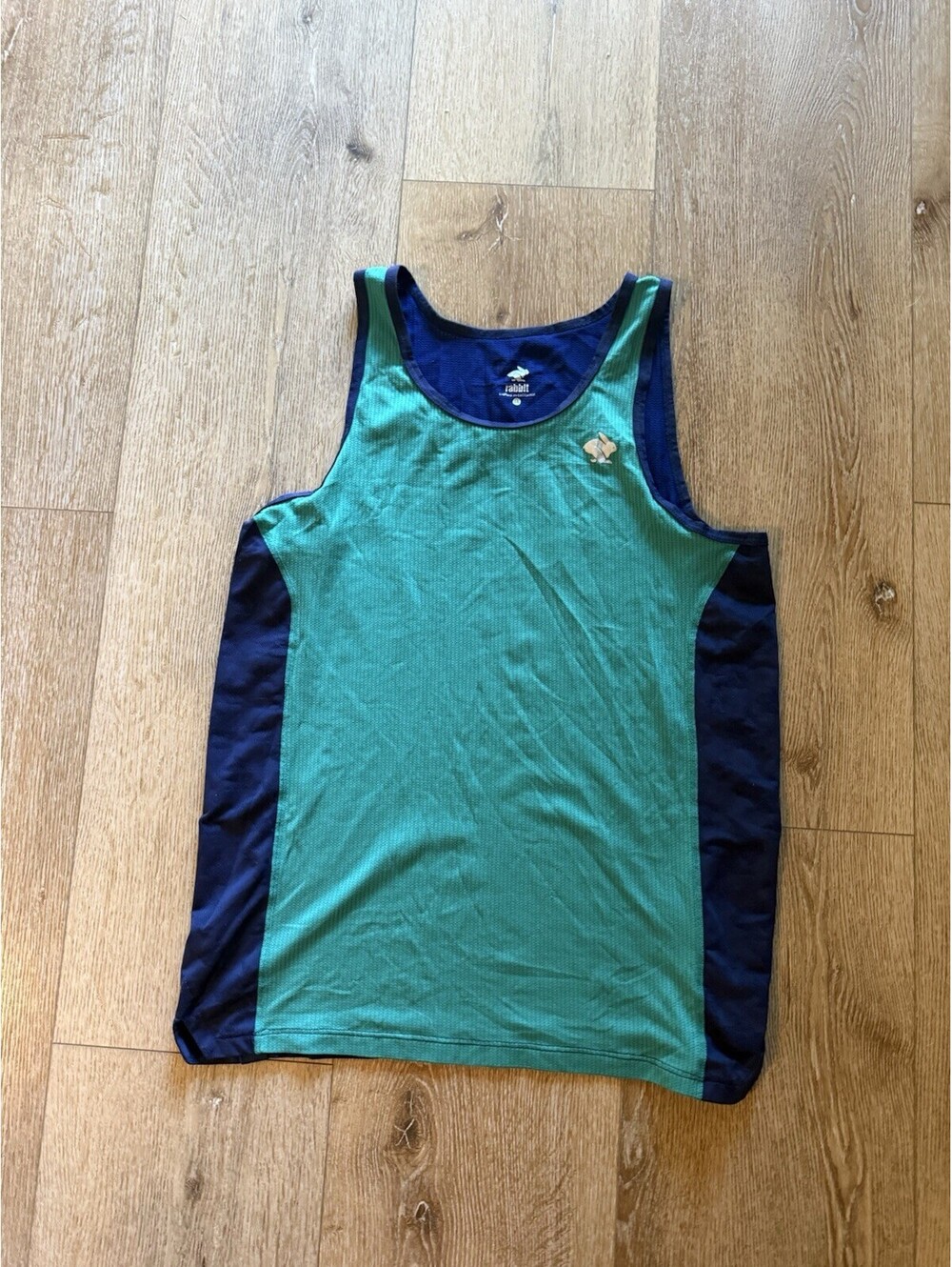 Rabbit Womens Blue Athletic Running Tempo Tank Sleeveless Size Large
